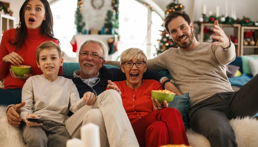 Irish Family watching TV